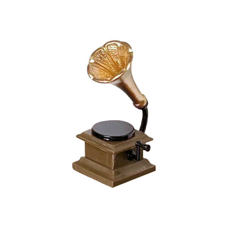 Miniature Food Play Scene Model Mini Phonograph