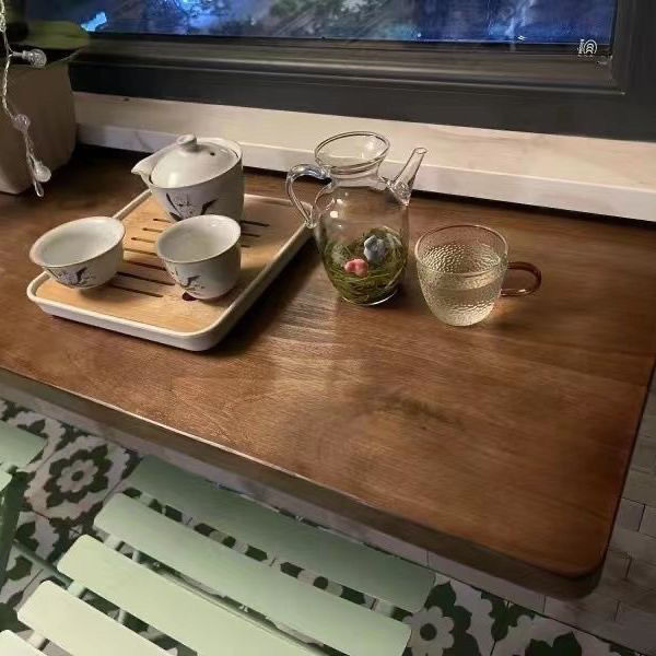 Solid Wood Wall-Mounted Folding Table, Wall Dining Table, Wall Table Board, Wall Computer Table, Wall-Mounted Bar Counter, Suspended Desk