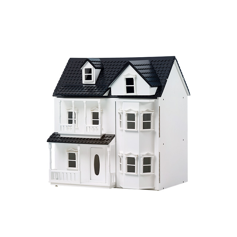Factory Wholesale Foreign Trade European and American Simulation Play House Wooden Dollhouse Luxury Retro Castle Dollhouse Toys