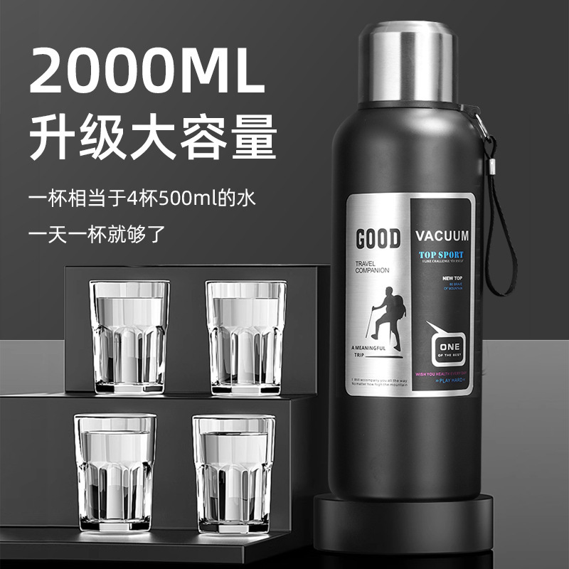 316 stainless steel liner vacuum all-steel thermal Pot Men's outdoor travel mountaineering portable large capacity thermal insulation Cup