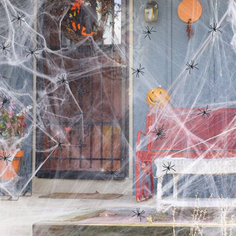 Halloween Decoration Plastic Small Spider Arrangement Spider Cotton Artificial Mini Spider Props Scene Atmosphere Decorations