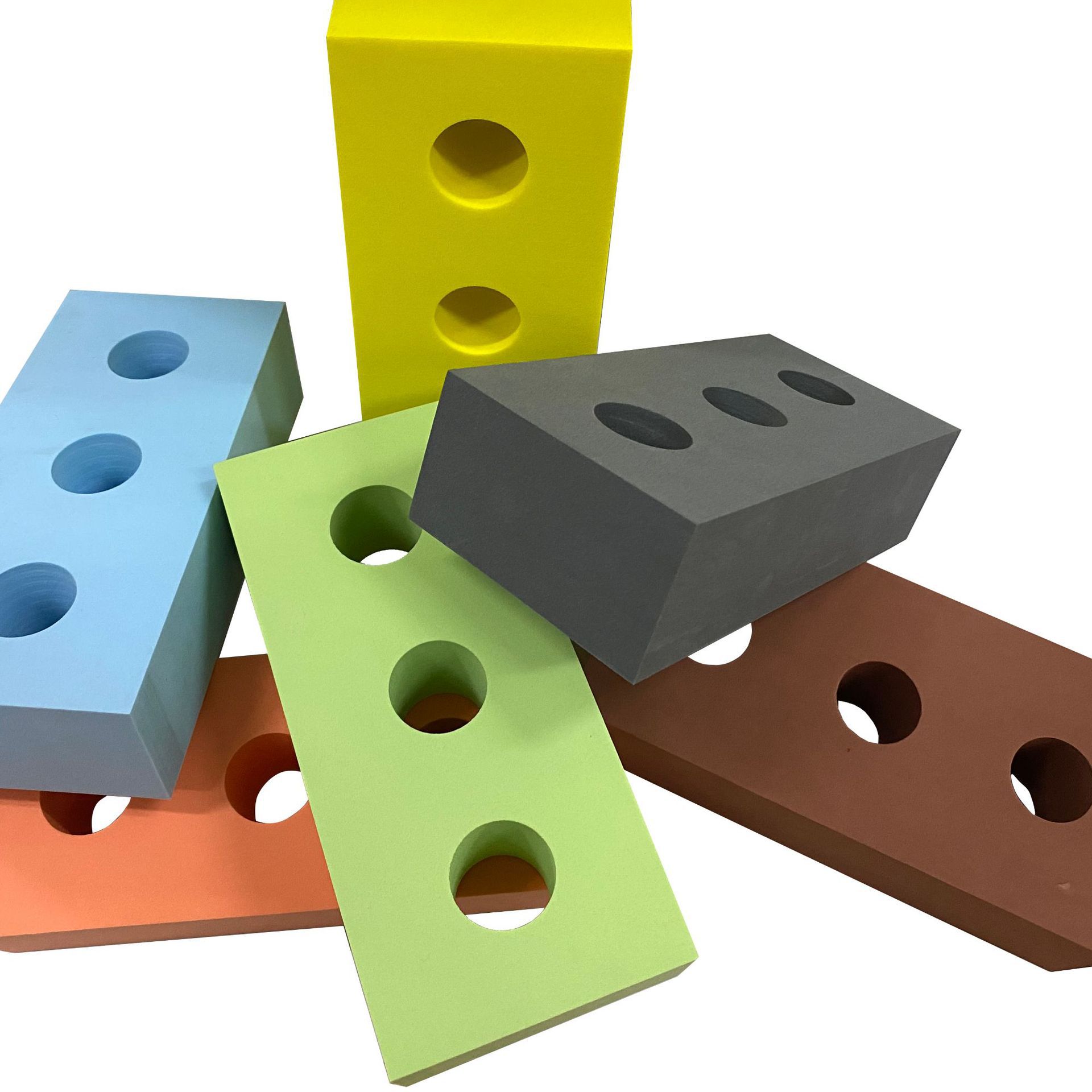 DIY Children's Early Education Safety Educational Assembled Brick Mortise Structure Toy Brick Building Blocks eva Environmental Protection Material Cross Border