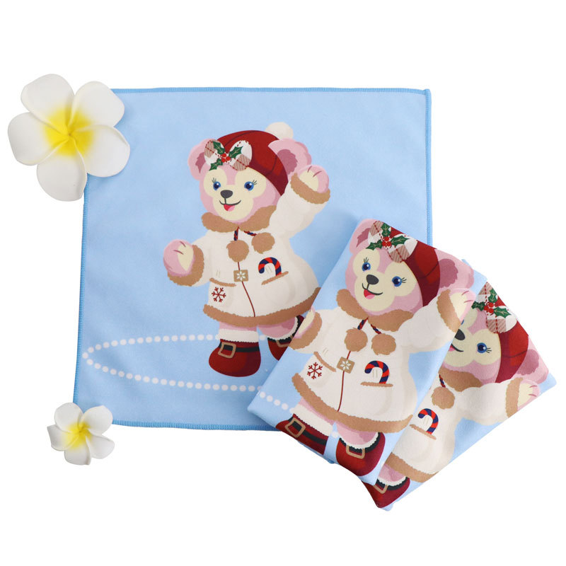 Manufacturer Customized Cultural and Creative Printed Logo Handkerchief Absorbent Composite Polar Fleece Printed Hand Towel Cartoon Kidsren's Small Towel