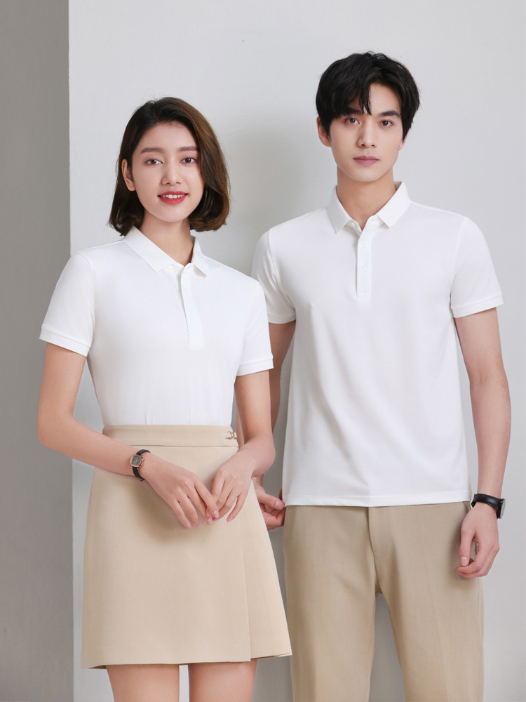 XIN LONG SHI 2688 pure cotton parent-child clothing kindergarten teacher short sleeve T-shirt polo shirt class clothing summer