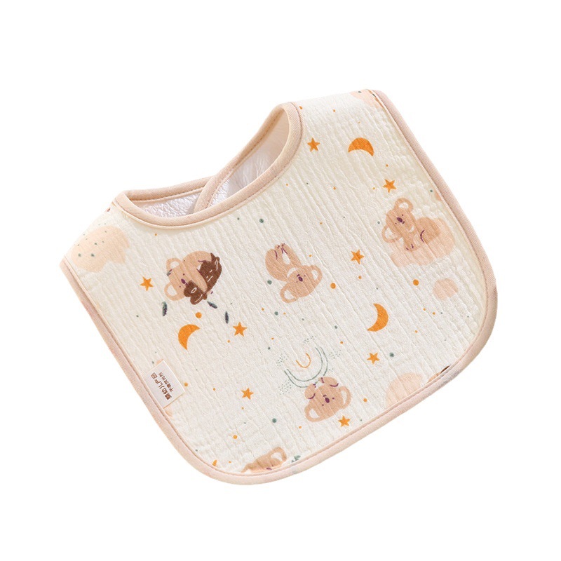 Waterproof U-shaped bib bib baby saliva towel pure cotton class A newborn men's and women's treasure gauze wholesale maternal and infant products