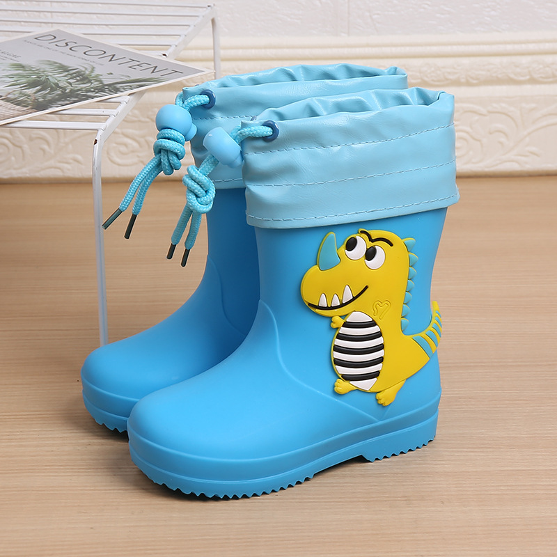 Children's rain boots cartoon cute boys and girls waterproof rain boots baby children non-slip water shoes student rubber shoes wholesale