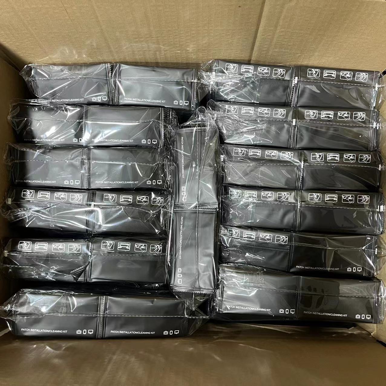 Manufacturer's Ready-Made Tempered Film Film Auxiliary Tool Kit, Mobile Phone Film Three-Piece Set, Mobile Phone Film Alcohol Pack