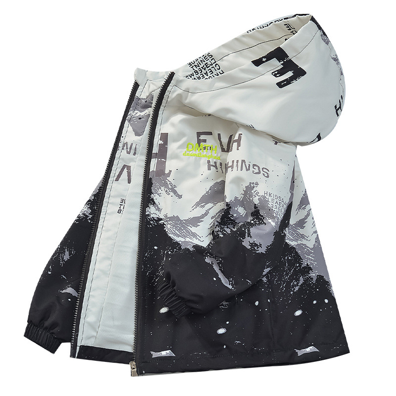 Children's Wear Boy's Spring and Autumn Coat 2025 New Style Spring Clothes Gradient Russo Casual Children's Spring Top