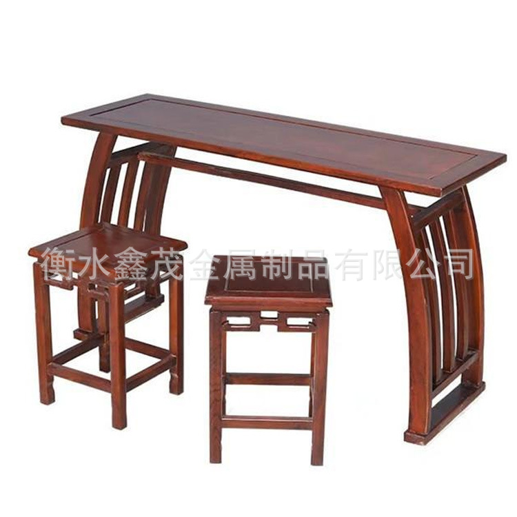 Chinese Study Table, Double-Person Calligraphy and Painting Table, Household Solid Wood Go Table, Kindergarten Student New Chinese Style Table and Chair Manufacturer Wholesale