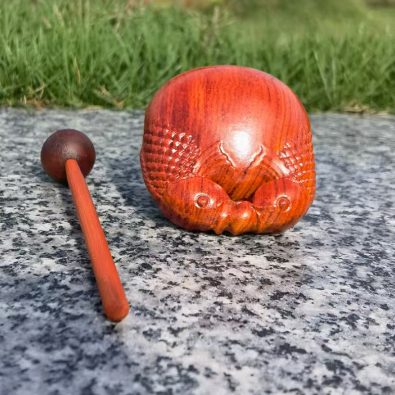 Rosewood Knock Small Wooden Fish Toy Decompression Artifact Office Office Meditation Knock Musical Instrument Wooden Fish Ornaments
