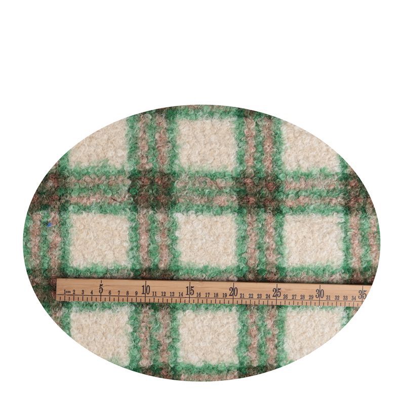 Manufacturer's In-Stock Polyester Lamb's Wool Printed Plaid Woolen Plaid Autumn and Winter Shawl Clothing Fabric Wholesale
