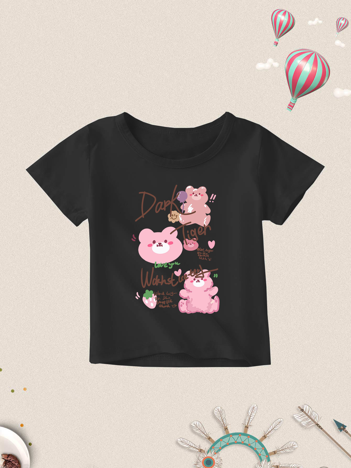 [Processing and Customization] Amazon Aliexpress European and American Export Temu Cross-Border, Knitted Round Neck Short Sleeves for Boys and Girls