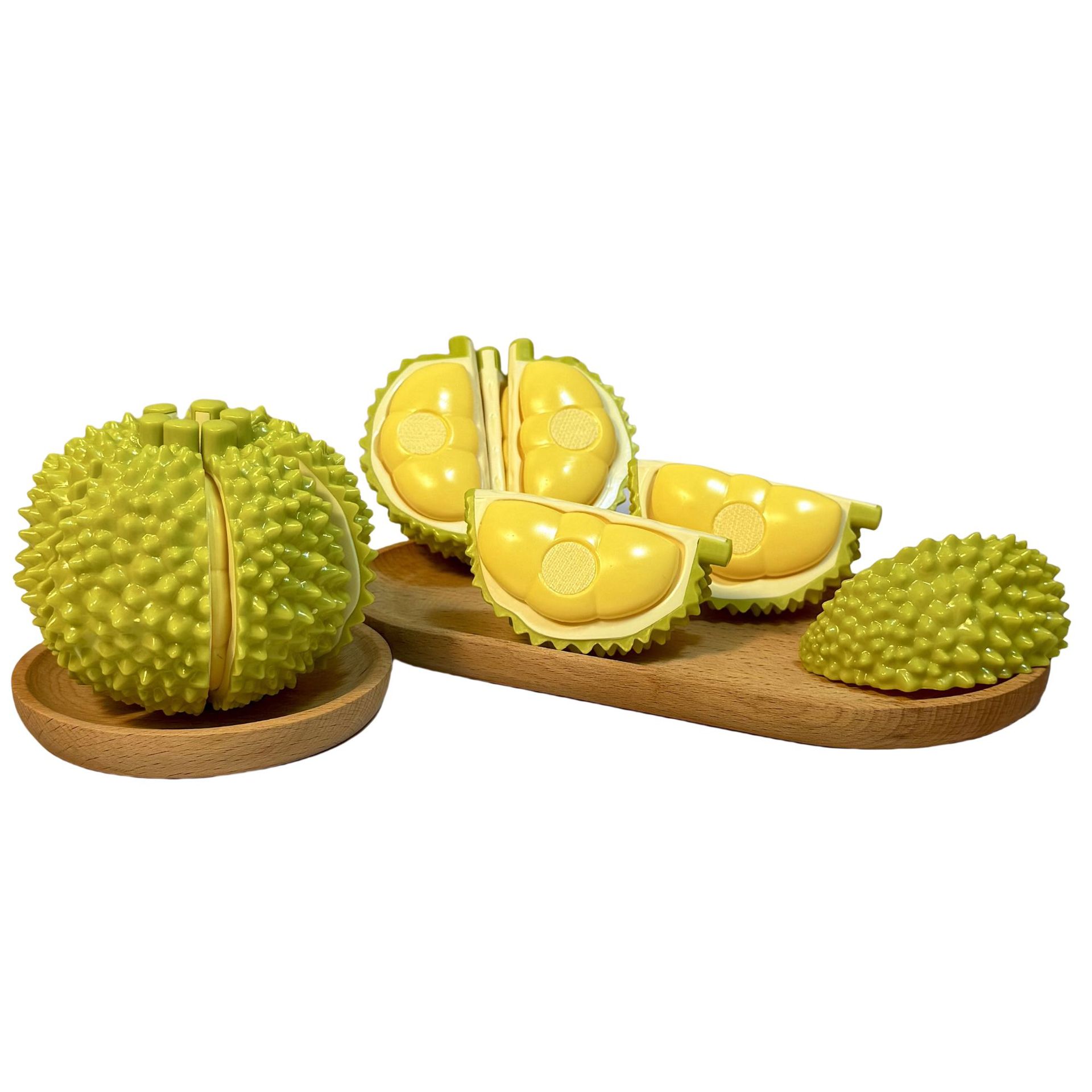 Children's Pretend Play Fruit and Vegetable Peeling Toy Set with Durian, Meat, Pizza, and Roasted Chicken