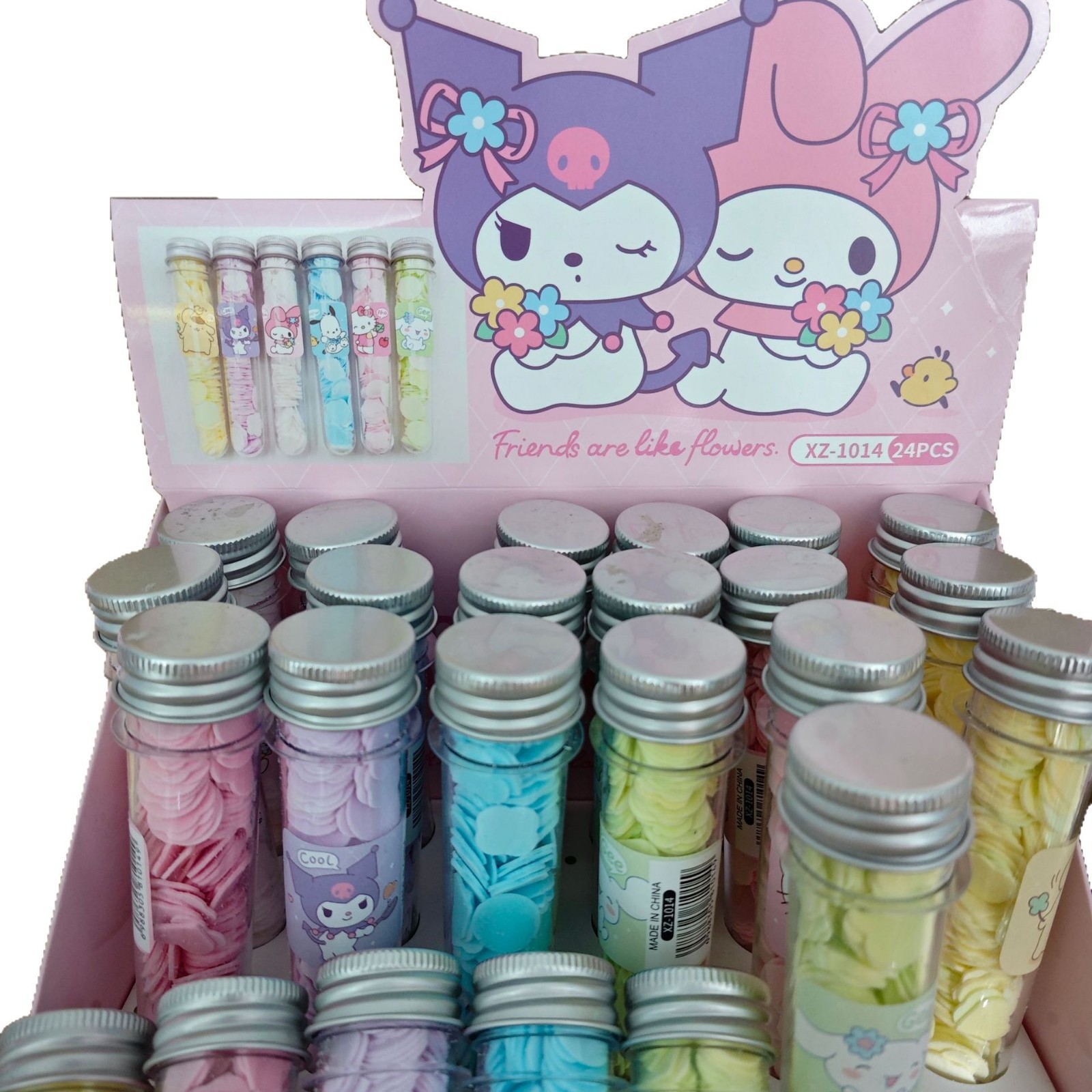 Sanrio Test Tube Soap Flakes Student Portable Outdoor Disposable Hand Washing Flakes Capibala Creative Petal Fragrance
