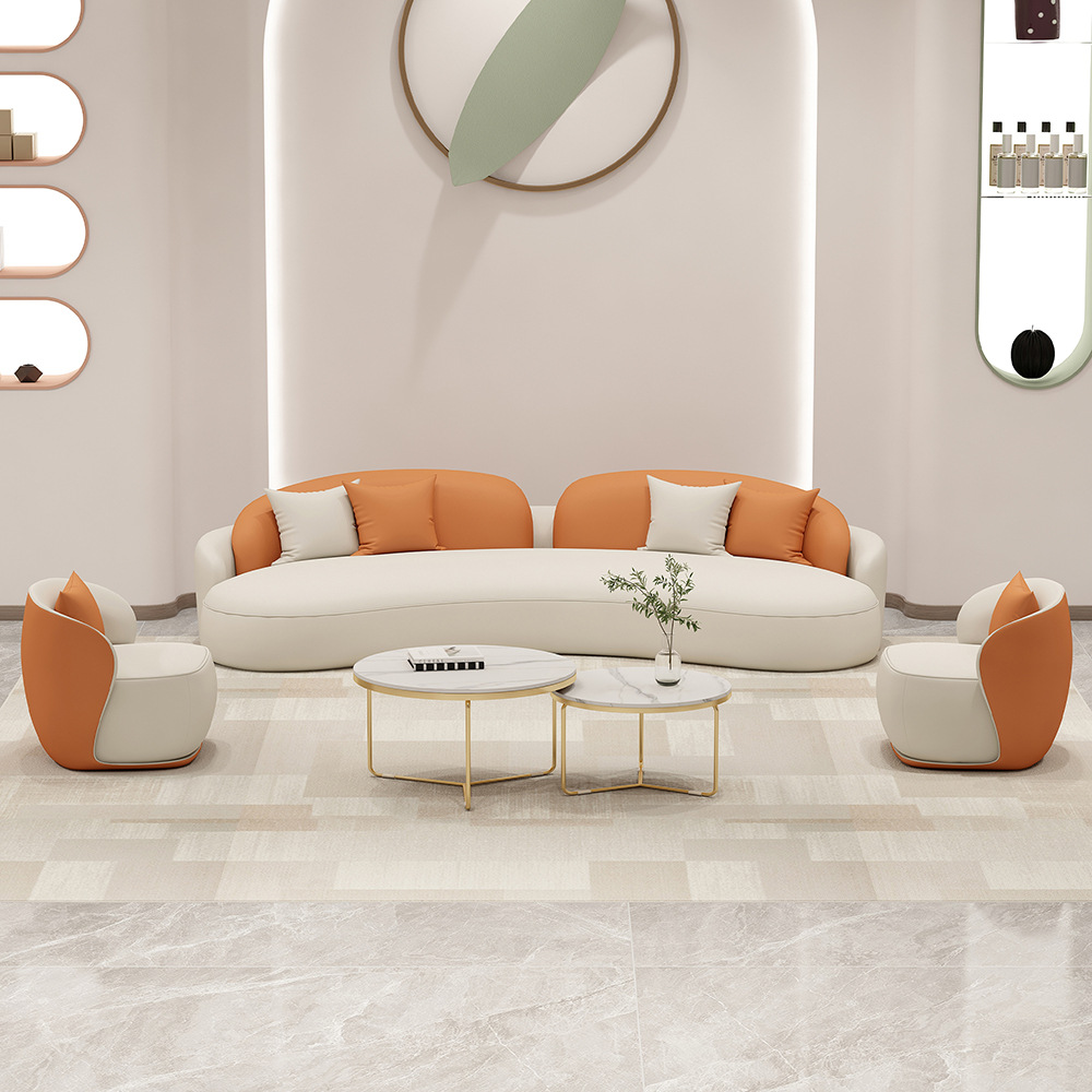 Скандинавский диван для гостиной, кремового цвета, для арендуемого жилья, прямой ряд, диван для салона красоты, для малой квартиры