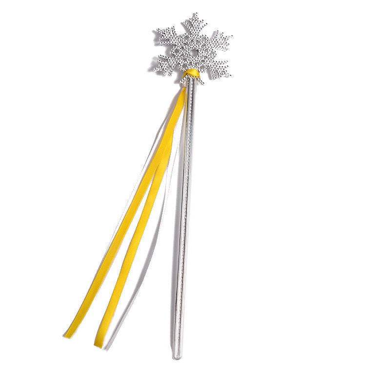 Colorful Ribbon Snowflake Wand Fairy Wand Queen Magic Wand Children's Jewelry Dress up Accessories