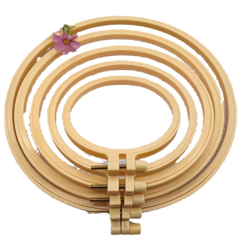 Customized Factory Direct Sales Imitation Bamboo Embroider Stretcher Adjustable Embroider Environmentally Friendly Cross Stitch Circle Tool Flower Stretcher Embroider Hoop Embroider