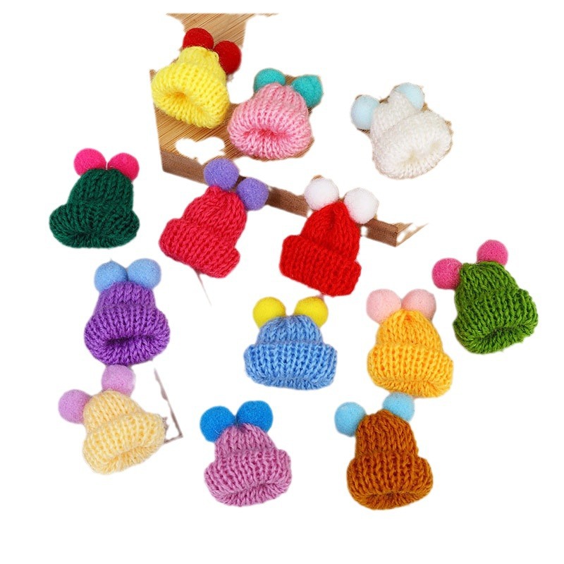 Cross-Border Mini Christmas Woolen Scarf Small Hat Plush Bear Doll Accessories Wine Bottle Decoration Gift Wholesale