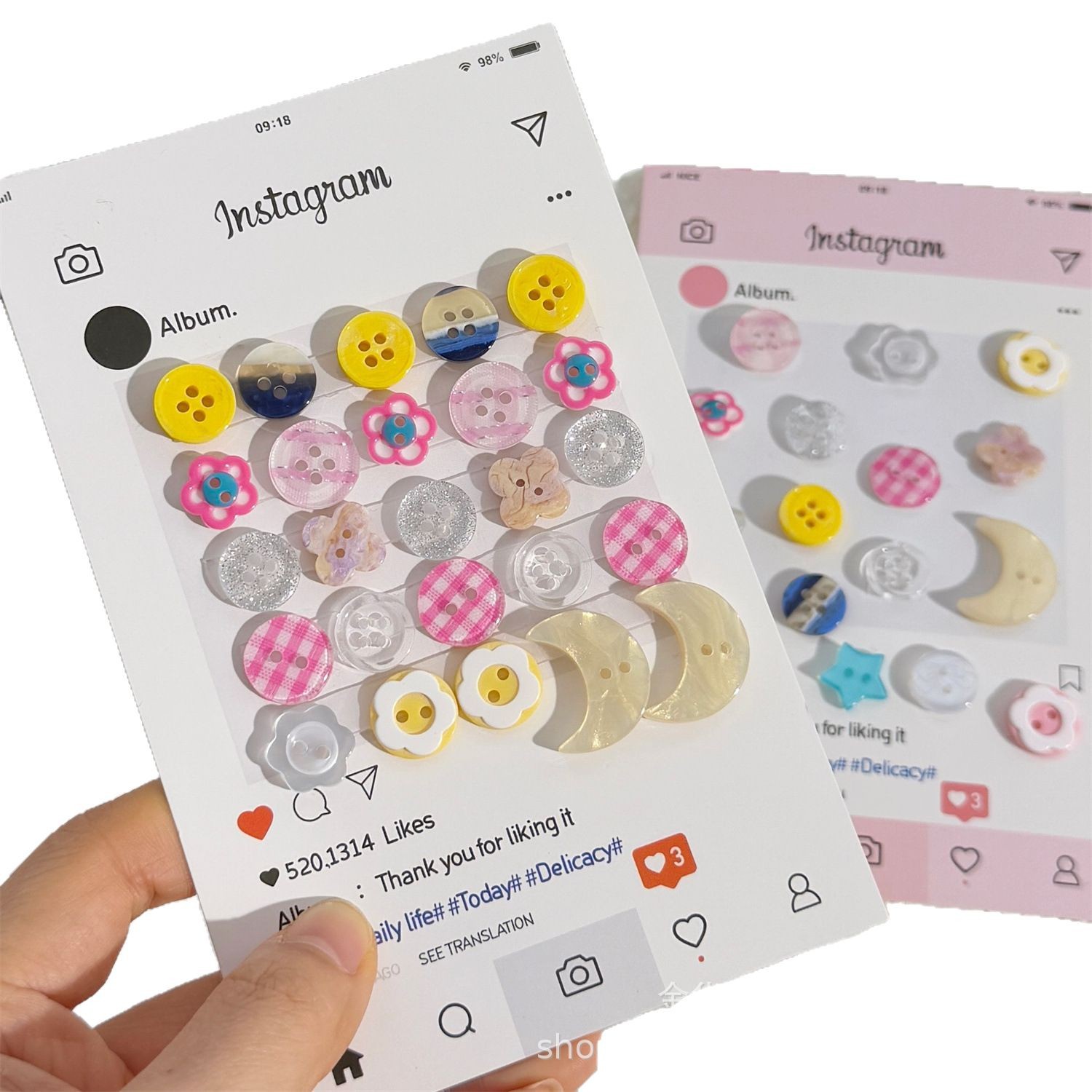 High-Looking Cream Buttons DIY Hand Account Decoration Material Baby Clothes Accessories Handmade Hair Hoops Cute Button Accessories