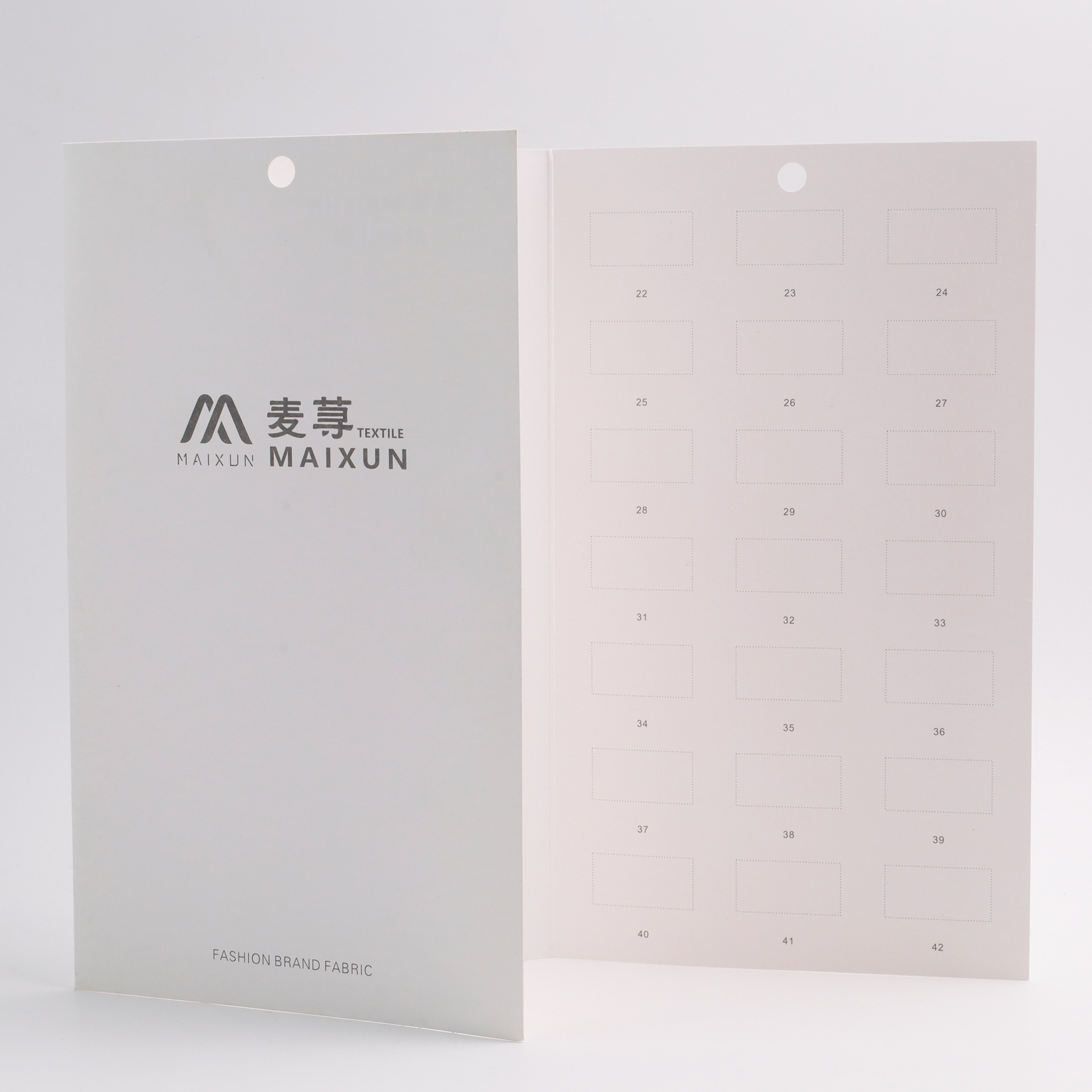 Customized Printed Color Card Book Cloth Card Sample Display Book Textile Leather Fabric Color Card Board Color Sample Book