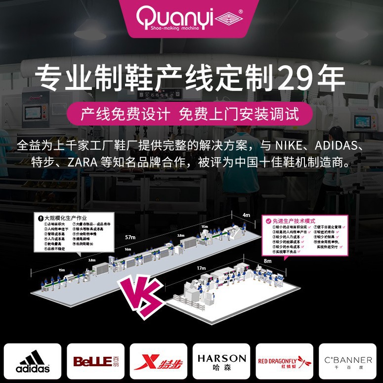 Shoe Manufacturing Production Line Fully Automatic Hydraulic Front Cover Machine Glue Application Slippers Machine Bottom Pressing Machinery and Equipment Factory Assembly Line