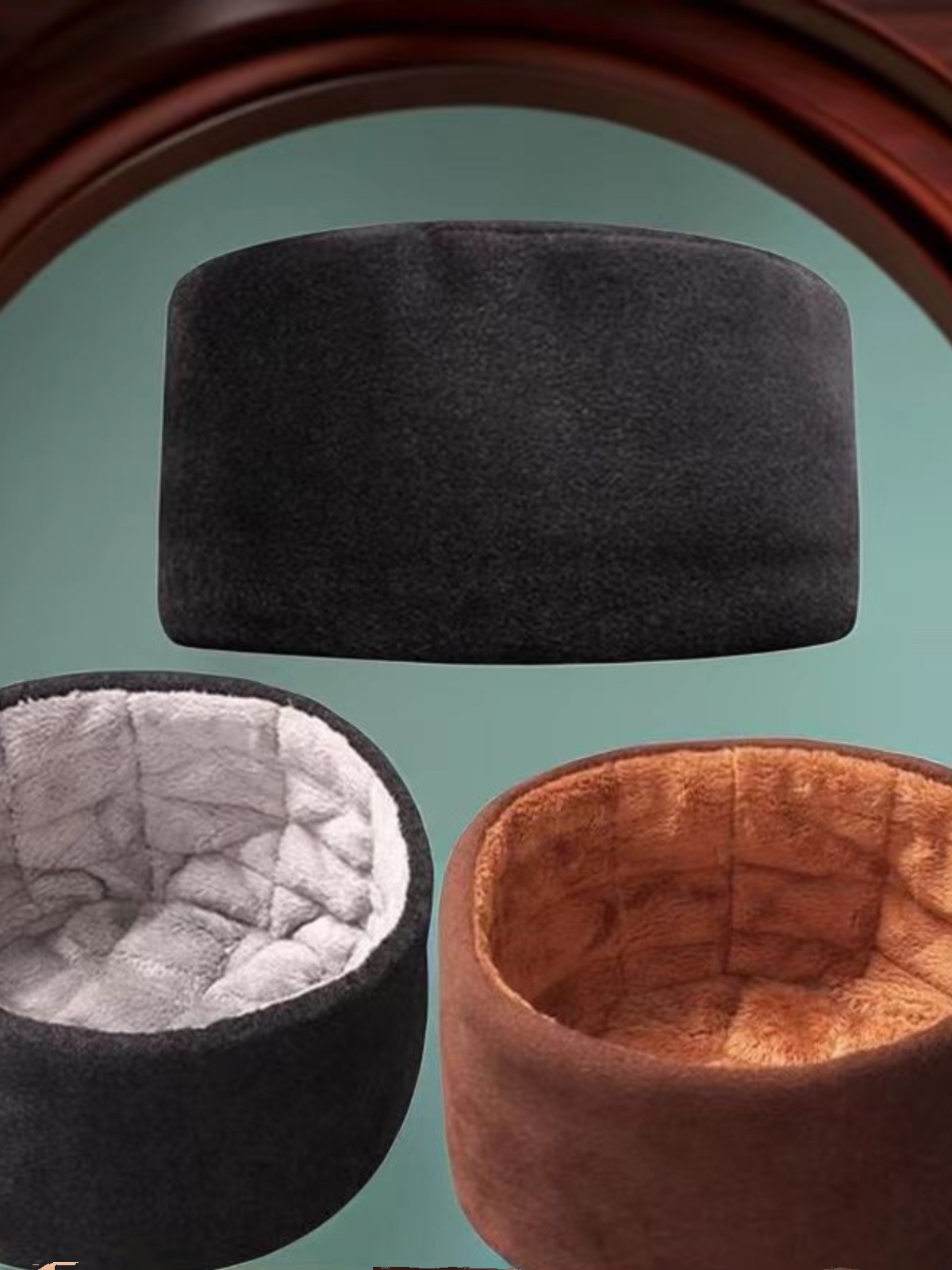 Зимняя шапка с флисовой подкладкой, утолщённая, двусторонняя, тёплая, устойчивая к холоду