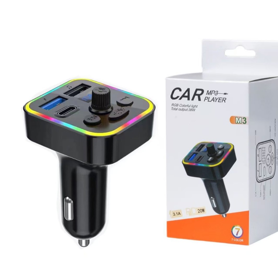 Car Bluetooth Mp3 Cigarette Lighter Car Bluetooth Fast Charging USB Car Cigarette Lighter Charger U Disk Tf Card Player