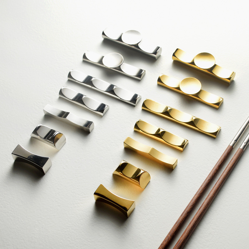 Light luxury 304 stainless steel chopsticks holder restaurant public rack hotel tableware golden chopsticks holder chopsticks pillow chopsticks holder