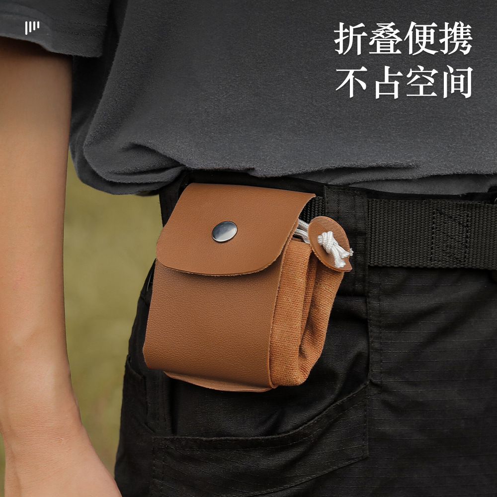 Outdoor Foraging Bag Fruit Picking Bag Waist Hanging Tools Waist Bag Bundle Pocket Folding Canvas Tools Storage Bag