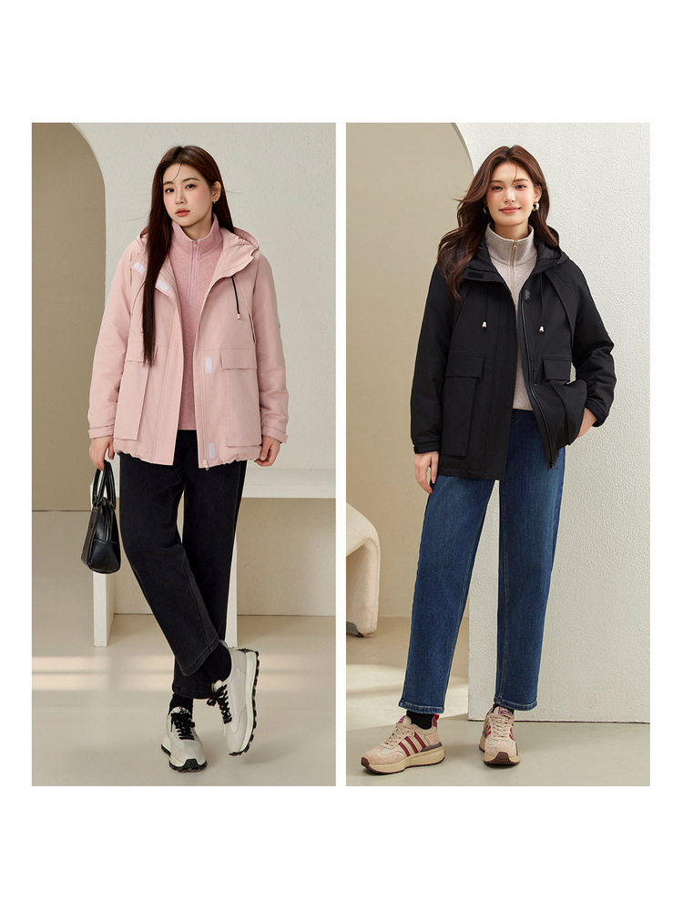 Trendy and Stylish Hooded Warm Cotton Jacket for Plus-Size Women, Casual Versatile Coat for Winter New Arrivals