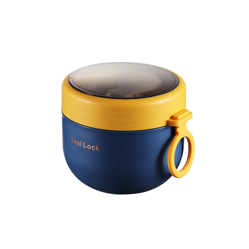 Oatmeal Cup, Breakfast Cup, Yogurt Cup for Office Workers, with Lid and Spoon, Sealed Cup, Microwaveable Cup