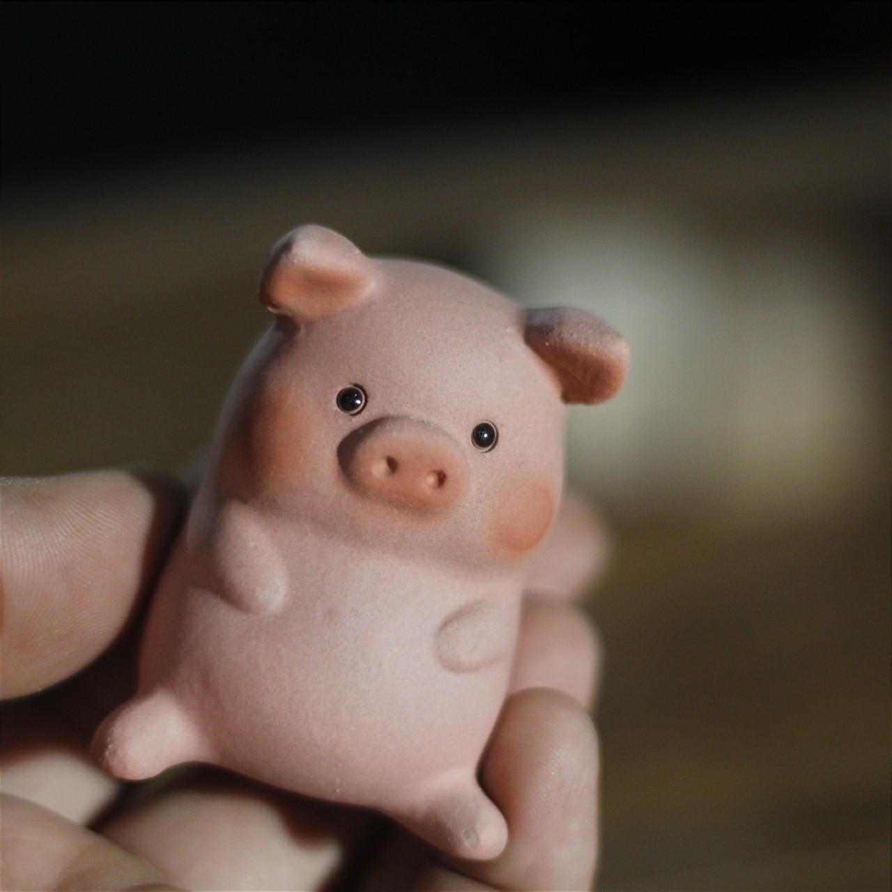 Пурпурный песок чайный питомец свиньи украшения для привлечения богатства и поцелуй свинки лулу свинья ручная работа благословенная свинья зодиак свинья чайная игра может быть поднята