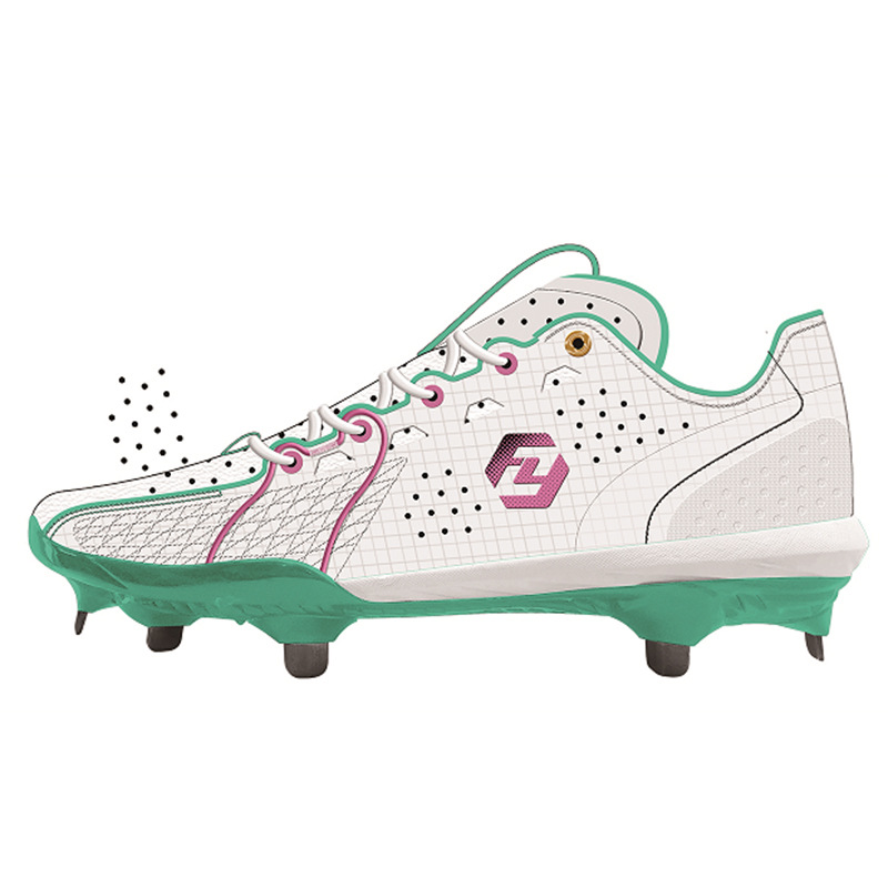 Кастомные бейсбольные кроссовки на все сезоны 2025, противоскользящие, средние, тренировочные кроссовки для молодежи, дышащие спортивные для мужчин