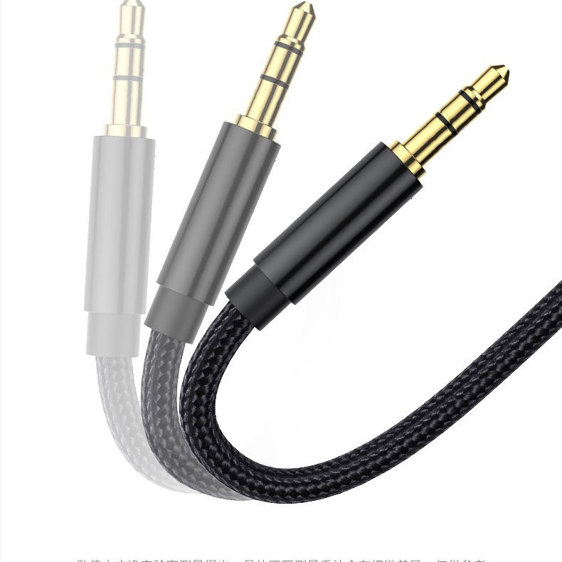 Factory direct sale aux audio cable car car male to male 3.5mm plug double head audio box connected to the computer
