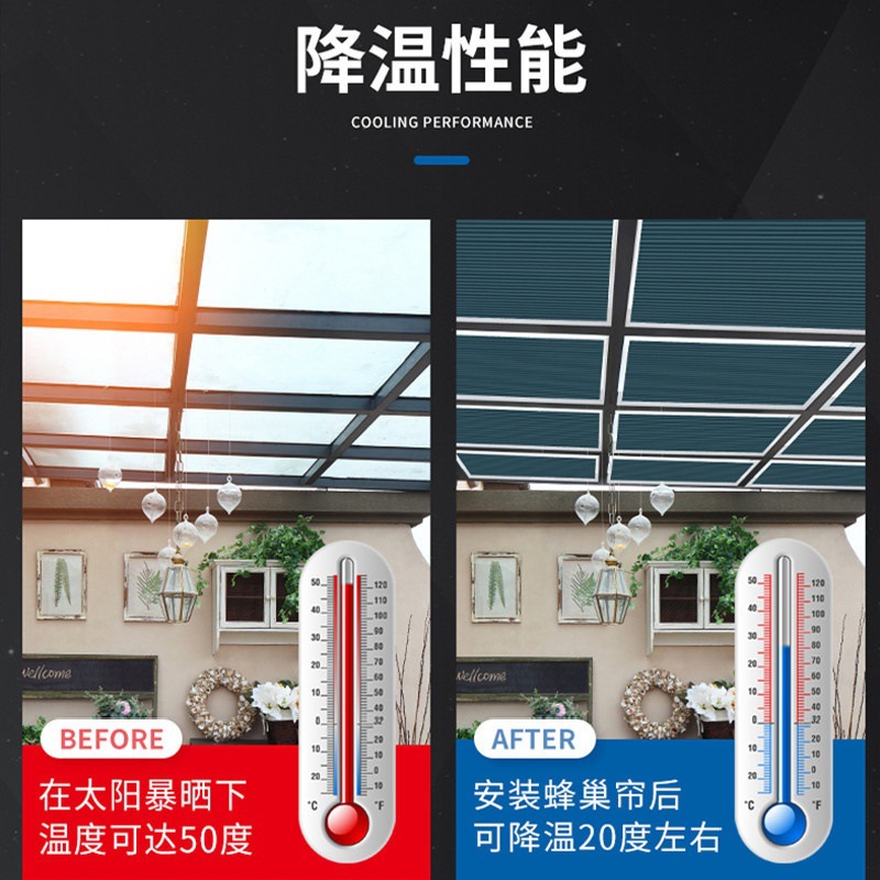 Honeycomb Curtain Fabric Multi-Scenario Universal Honeycomb Curtain Non-Woven Waterproof Heat Insulation Silent Full Blackout Curtain Wholesale