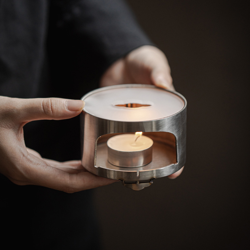 Stainless steel outdoor small tea stove tea stove tea stove candle alcohol lamp base portable stove
