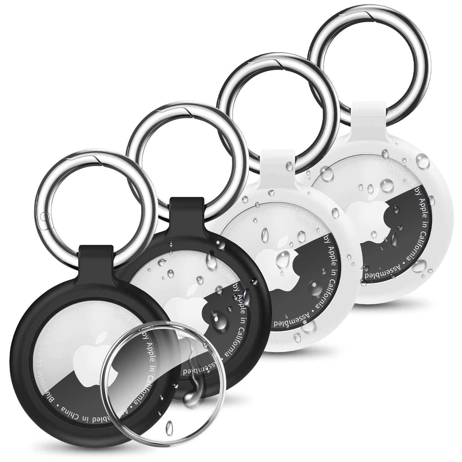 Подходит для защитного чехла AirTag, круглого TPU, водонепроницаемого, против потери, защитного покрытия