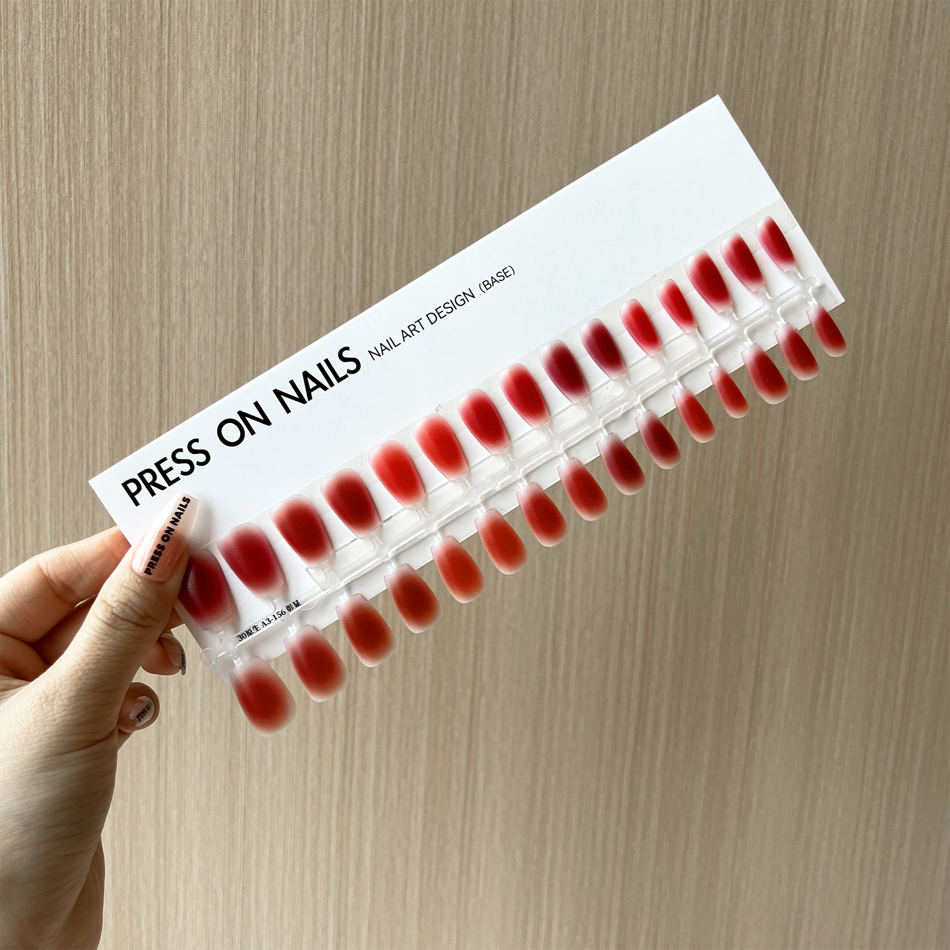 Tang Dynasty Style Wearable Nail Base Nail Design Semi-Finished Base Color Short Ballet One Pair Three Sets 30 Pieces Nail Art