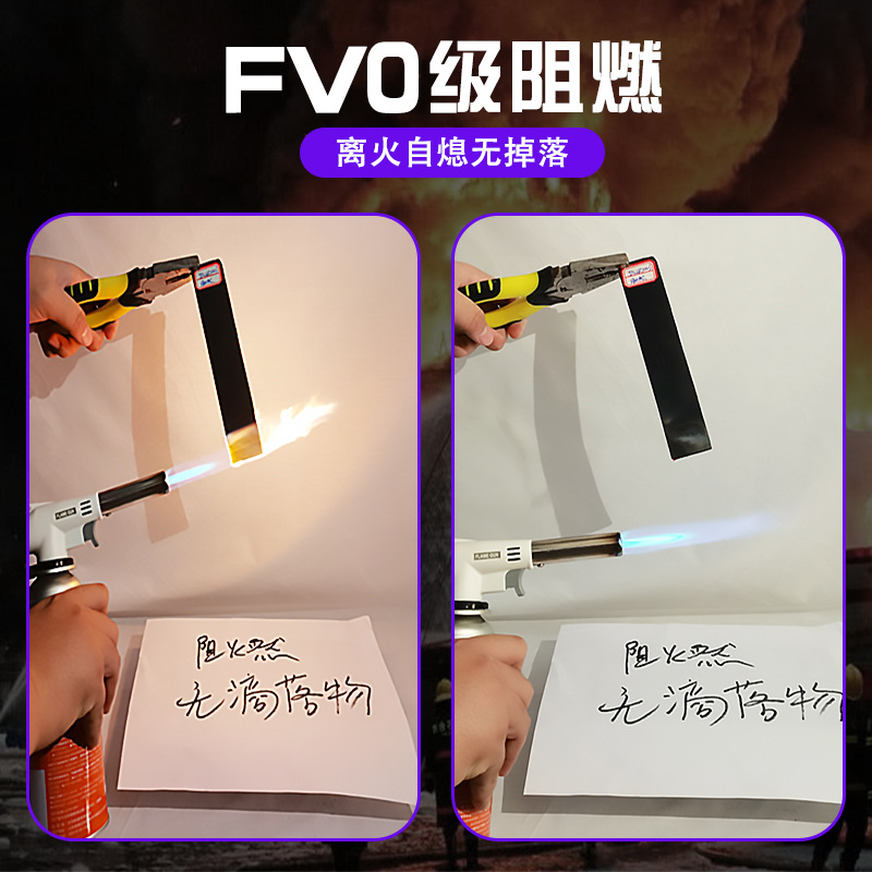 Flame-Retardant Rubber Sheet, Self-Extinguishing and Non-Reignition When Away from Fire, Fv0 Industrial Rubber Mat, Black Floor Covering Flame-Retardant Rubber Sheet