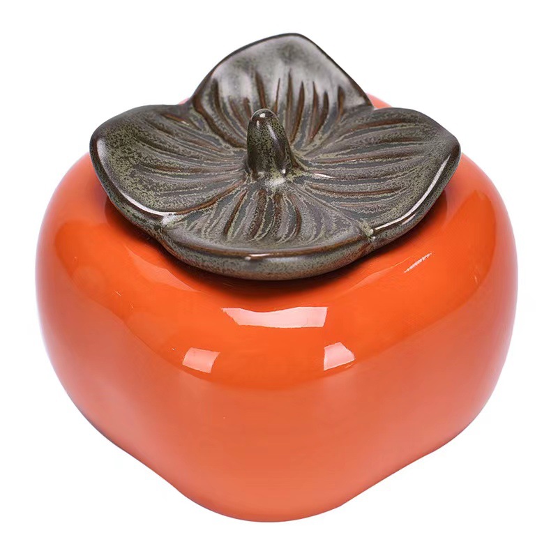 Tea Pot Ceramic Everything Sealed Pot Candy Tea Box Ruyi Accompanying Gift Wedding Candy Pot Persimmon Gift
