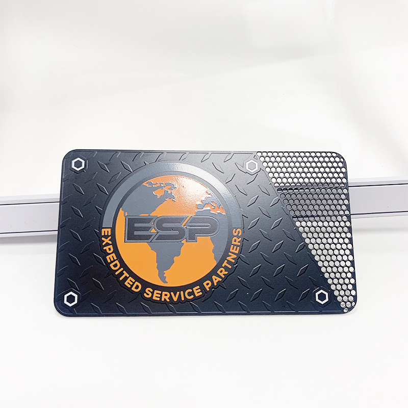 Stainless Steel Matte Black Personal Business Card Custom Picture Printing Cut Out Process Personalized Design Gold and Silver Matte Black