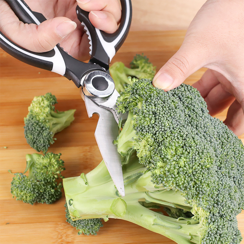 Dropshipping Food Scissors, Powerful Chicken Bone Scissors, Multi-Functional Sharp Meat Scissors, Household Scissors, Electroplated Scissors