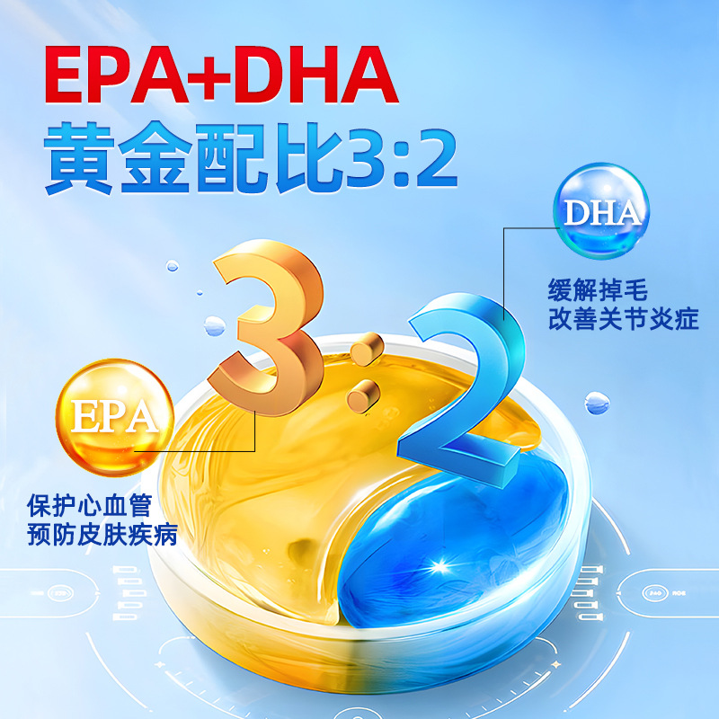 Fish Oil for Cats and Dogs, Special Pet Anti-Hair Loss Deep-Sea Tablets for Cats, Hair Beautifying and Brightening for Dogs, Cod Liver Oil Nutrition