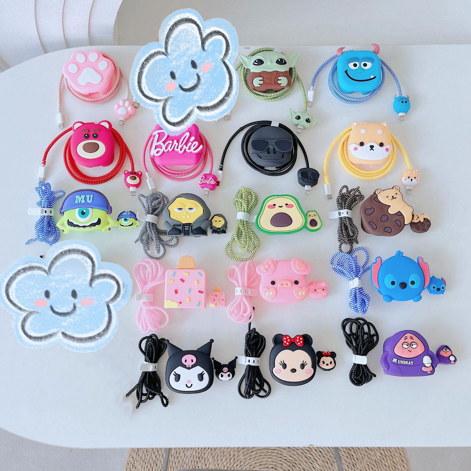 Новый 2024 мультяшный британский стиль Защитный чехол для 20W зарядного устройства Apple 20WPD Быстрая зарядка Складной трехвилочный адаптер