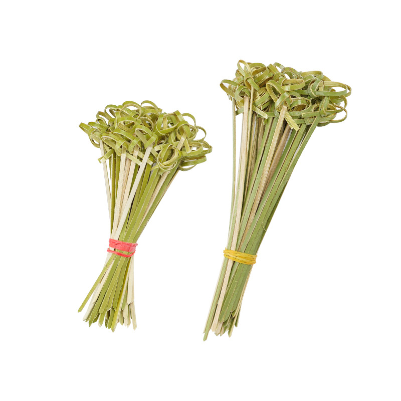 Disposable Blue-skinned Flower Knotted Fruit Picks 100 Pieces/pack Home Decoration Fruit Bamboo Picks