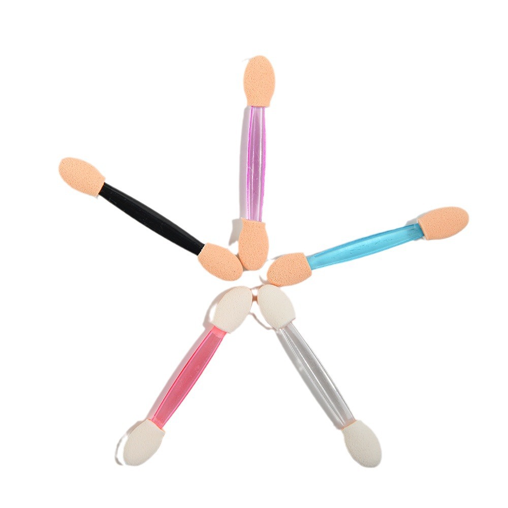 Small Eye Shadow Stick Mini Double-Ended Latex Sponge Eye Shadow Brush One-Touch Molding Manicure Brush Beauty Appliances Wholesale