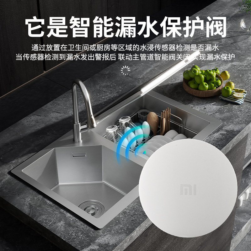 Shuixiang Has Integrated with Mijia Smart Water Leak Protection Valve, Water Immersion Guard Sensor, Gas Alarm, and Self-Closing Valve