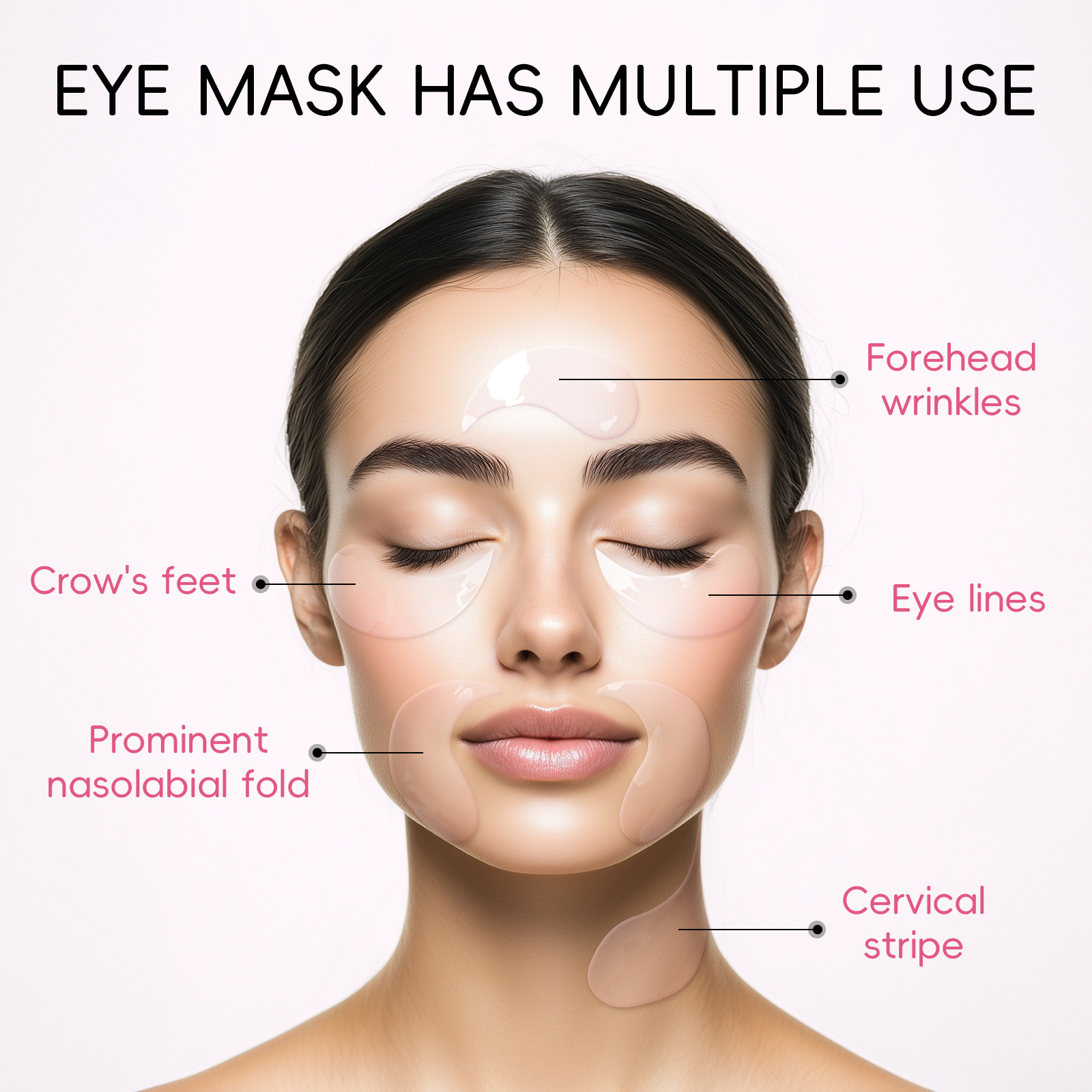 Cross-Border Laikou Sakura Rejuvenating Eye Mask 50 Pieces Moisturizing and Hydrating Eye Care Skin Care Products Wholesale