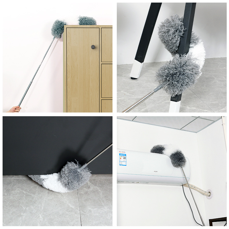 New Household Feather Duster 2.8 m Household Dust Removal Zen Cleaning Ceiling Extended Telescopic Dust Removal Duster