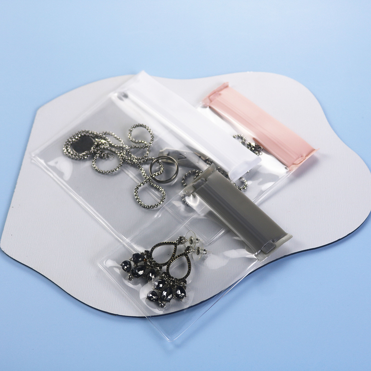 Environmentally Friendly Anti-Oxidation Eva Jewelry Bag Earrings Earrings Necklace Hand Jewelry Portable Earrings Storage Bag Transparent Bag